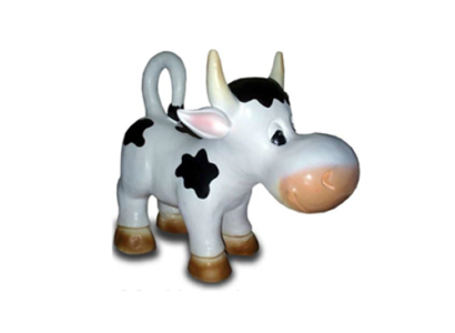 Decoration Garden Plastic Figures Hand Painted Figure Statue Funny Cow 45cm new