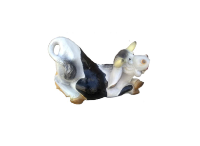Modern Figure Cow Cattle Plastic Sculpture Statues Figures Decoration Calf 38cm