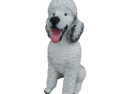 Poodle Decorative Statue Garden Figures Statues 62cm Life Size Figure Plastic