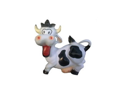 Decoration Garden Plastic Figures Hand Painted Figure Statue Funny Cow 40cm new