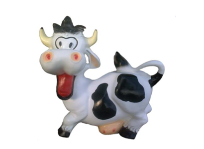 Decoration Garden Plastic Figures Hand Painted Figure Statue Funny Cow 40cm new