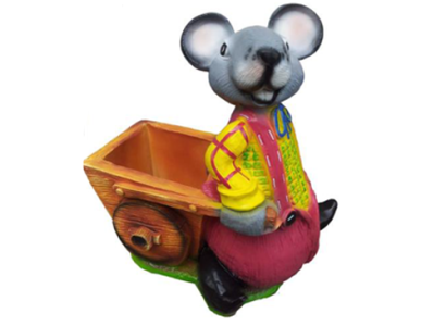 Decorative modern beautiful sculpture mouse, figure height 60 cm