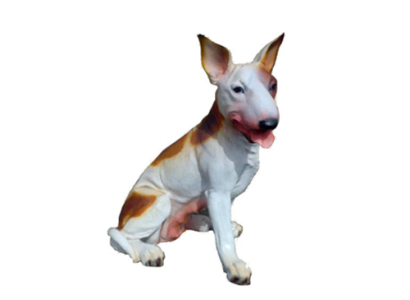 Dog Decorative Statue Garden Figures Statues 47cm Life Size Figure Plastic