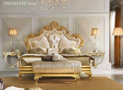 Classic s Bed Baroque Rococo Hotel Beds Upholstered bed Double bed 180x200cm