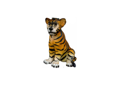 Decoration Garden Plastic Figures Hand Painted Figure Statue Tiger 35cm Statues