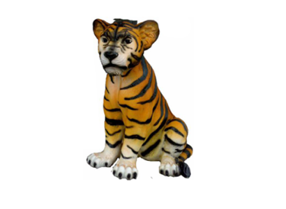 Decoration Garden Plastic Figures Hand Painted Figure Statue Tiger 35cm Statues