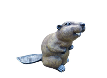 Beaver Figure Statue Statues Figures Garden Winter Decorative Sculpture Decoration 40 cm
