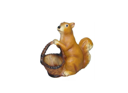 Squirrel with Basket Figure Decoration Sculpture Statue Figures Skulotures new