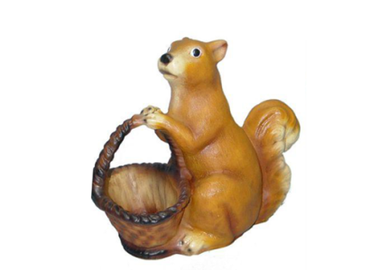 Squirrel with Basket Figure Decoration Sculpture Statue Figures Skulotures new