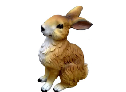 Rabbit Decorative Statue Garden Figures Statues 38cm Life Size Figure Plastic new