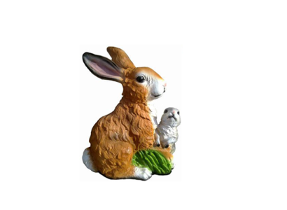 Brown Hare Figure Statue Garden Decoration Sculpture Decorative Sculptures