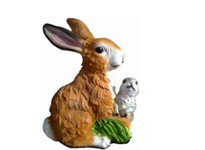 Brown Hare Figure Statue Garden Decoration Sculpture Decorative Sculptures