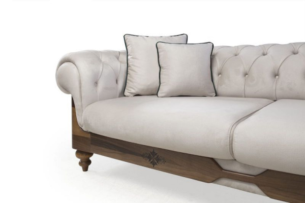 Classic Sofa set 3-Seater + Armchair Chesterfield Designer Furniture