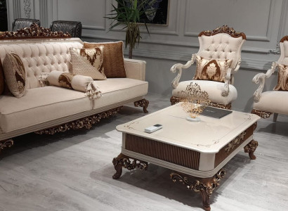 Classic couch set 4 pieces. Set 311 Seat + Coffee table Sofa Baroque Rococo