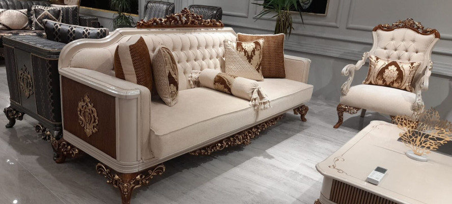 Classic couch set 4 pieces. Set 311 Seat + Coffee table Sofa Baroque Rococo