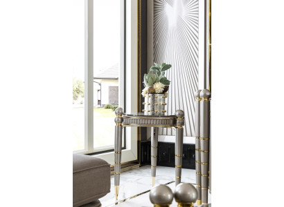 Side table Gray Design Elegant Beautiful Living room Modern Luxury Tables