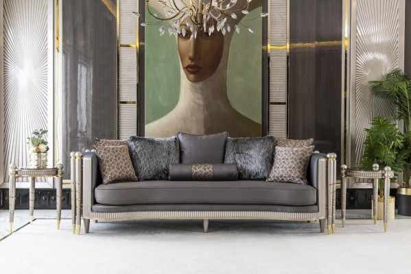 Side table Gray Design Elegant Beautiful Living room Modern Luxury Tables