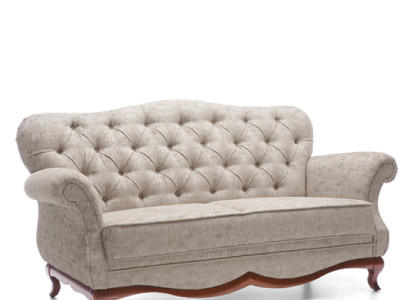 Two-seater Chesterfield Couch Sofa Furniture Living room Textile seat cushion