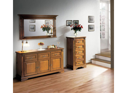 Chest of drawers 160cm with Mirror Country House Style Furniture Chests of drawers Sideboard Wood
