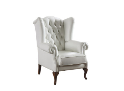 Wing Chair Leather Single Seater Chesterfield Couch Sofa Upholstery Furniture new