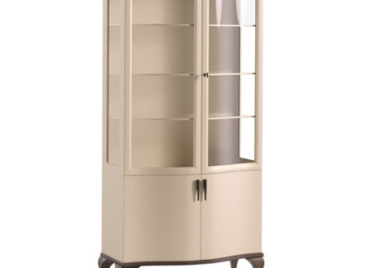 Luxury two door display case Wardrobe glass cabinet Wood Cabinets Furniture new