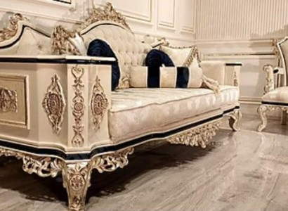 Chesterfield sofa set set 3+1 luxury 2-piece. Fabric sofa living room