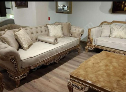 Designer Sofa Light Fabric Cover 3 Seater + Coffee Table New Model for Living Room