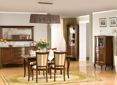 Classic Dining room Set Chest of drawers Table Chairs Display case Living room Set Italy new