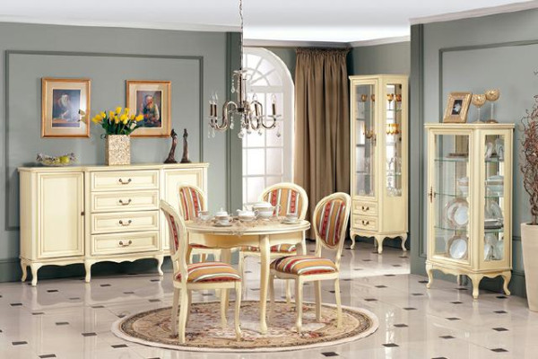 Classic s Dining room Chest of drawers Table Chairs Display case König Chippendale Wersal1
