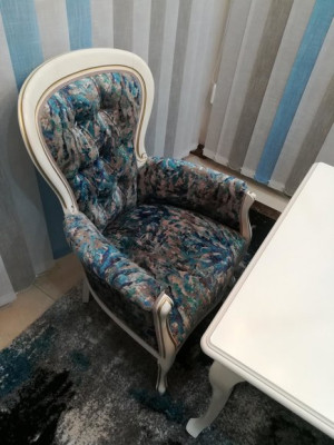 Dining table designer Seat Armchairs Chair Suite Table + 6 Chairs Set