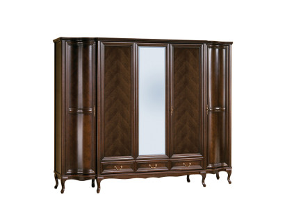 Classic Cabinets Wardrobe 5 Doors Wood new Italian Furniture