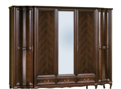 Classic Cabinets Wardrobe 5 Doors Wood new Italian Furniture