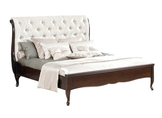 Chesterfield Bed Double bed Genuine Leather Upholstery Beds with Swarovski possible