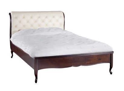 Chesterfield Bed Beds Double bed Marriage bed Italian Furniture Wood Leather Textile