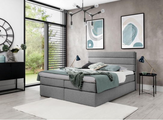 White Bed Box Spring Bed 180x200 Bedroom Design Double Hotel Modern Furniture
