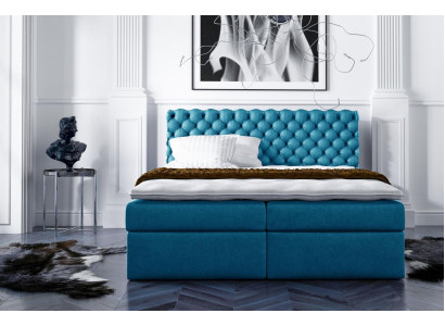 Chesterfield box spring bed Double bed Marriage bed Bed Upholstered bed Beds 200x200cm