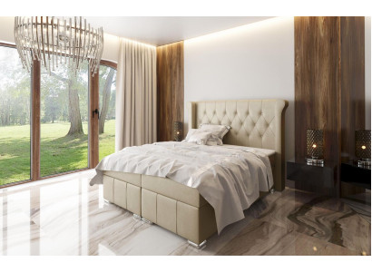 Chesterfield Bed + bed base Boxspring Beds Bedroom Hotel All Dimensions!