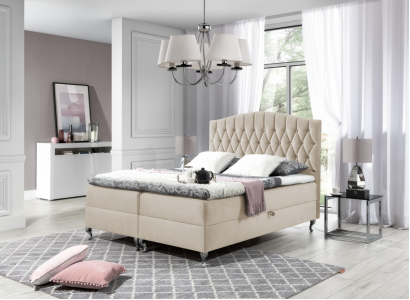 Double bed Marriage bed Bed frame Bed Upholstered bed Beds Box spring bed Polyester