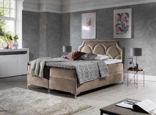 Double Hotel Upholstered bed Bed Bedroom Beds Box spring bed Textile Design