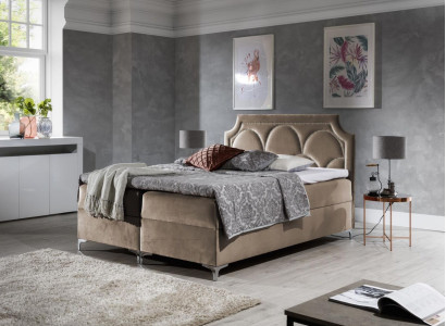 Double Hotel Upholstered bed Bed Bedroom Beds Box spring bed Textile Design