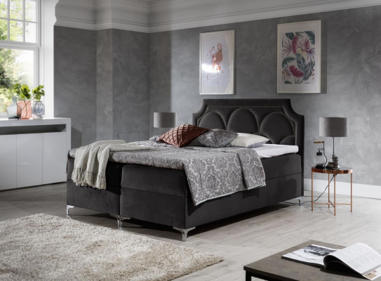 Double Hotel Upholstered bed Bed Bedroom Beds Box spring bed Textile Design