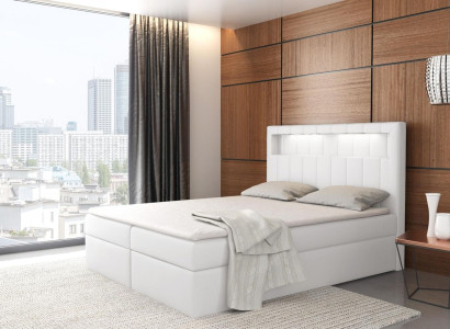 Bed illuminated boxspring Beds king size velvet hotel new Bedroom Furniture