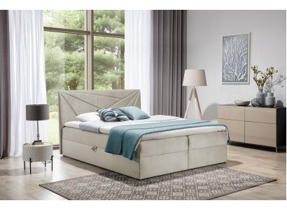 Double bed Bed with bed base Box spring bed Marriage bed Beds Upholstered bed 180cm