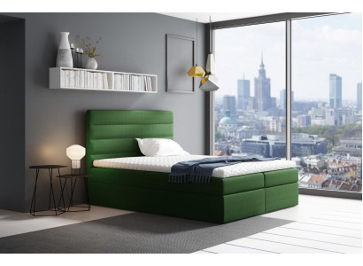 Bed with bed base Marriage bed Beds Green Upholstered bed Box spring bed Double bed new