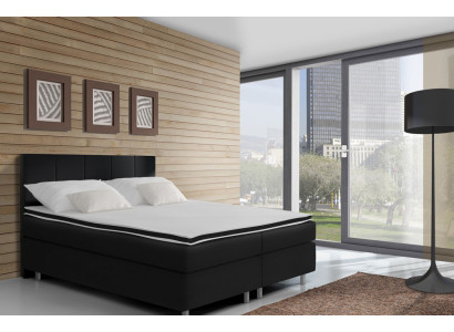 Box spring bed Beds Bed Upholstery Imitation leather Designer Hotel Double Luxury Design