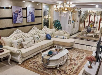 Corner sofa L-shape Sofa Living landscape Living room Corner suite Chesterfield