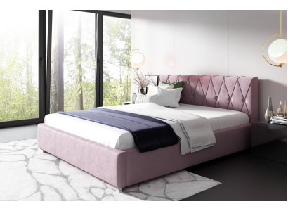 Bed Bed Frame Upholstered bed Beds Double Hotel 180x200 Bedroom Rosa Furniture