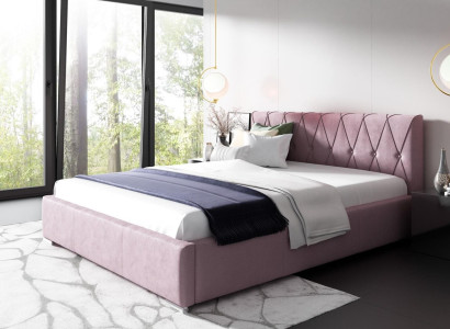 Bed Bed Frame Upholstered bed Beds Double Hotel 180x200 Bedroom Rosa Furniture