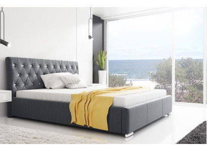 Bed frame Bed Double bed Double bed Bed frame Upholstered bed Beds 200x200 Gray