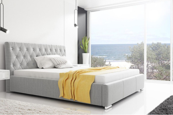 Bed frame Bed Double bed Double bed Bed frame Upholstered bed Beds 200x200 Gray